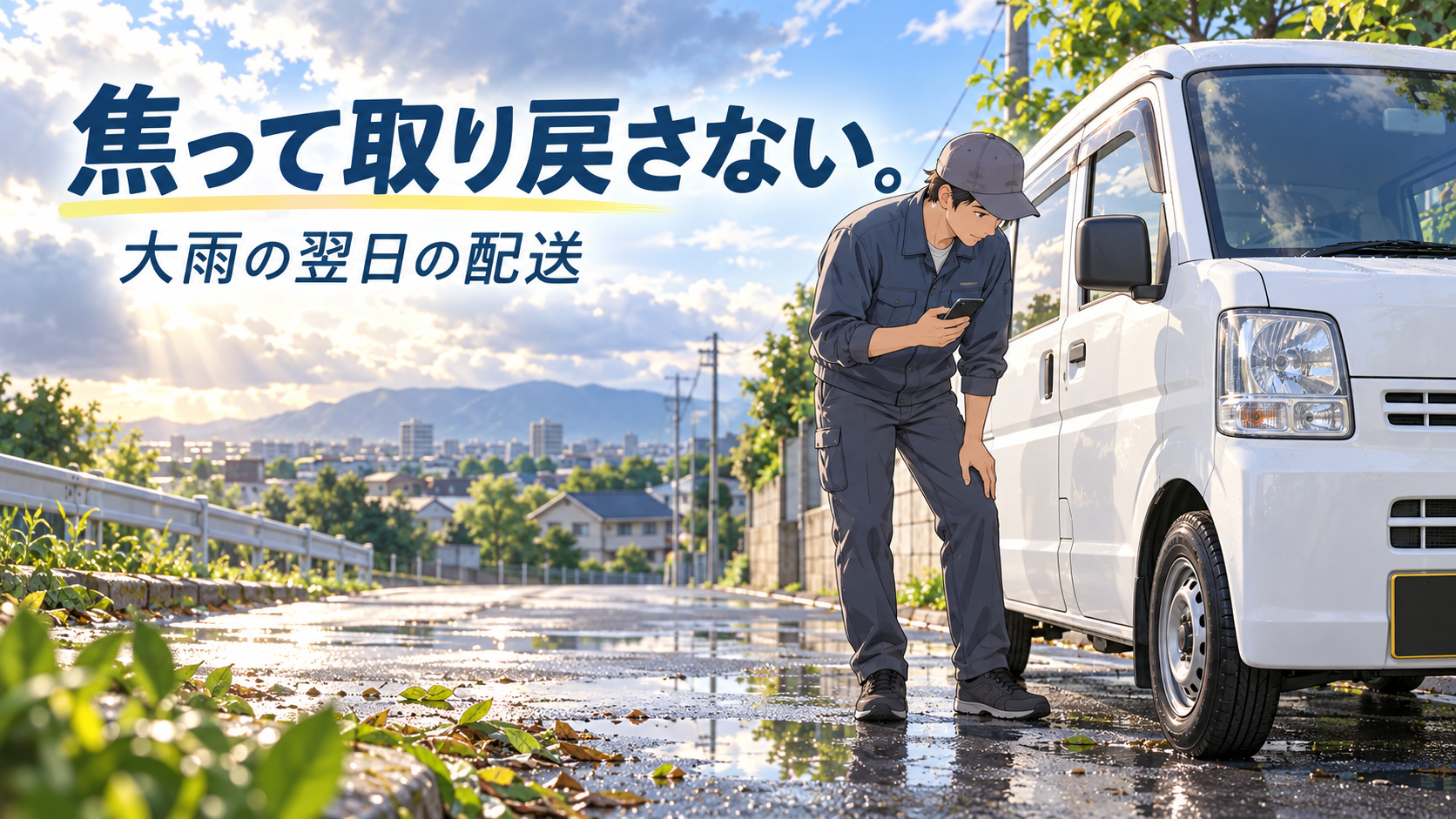 台風の翌日、配送に出る前に見てほしいこと。焦って取り戻そうとしなくていい
